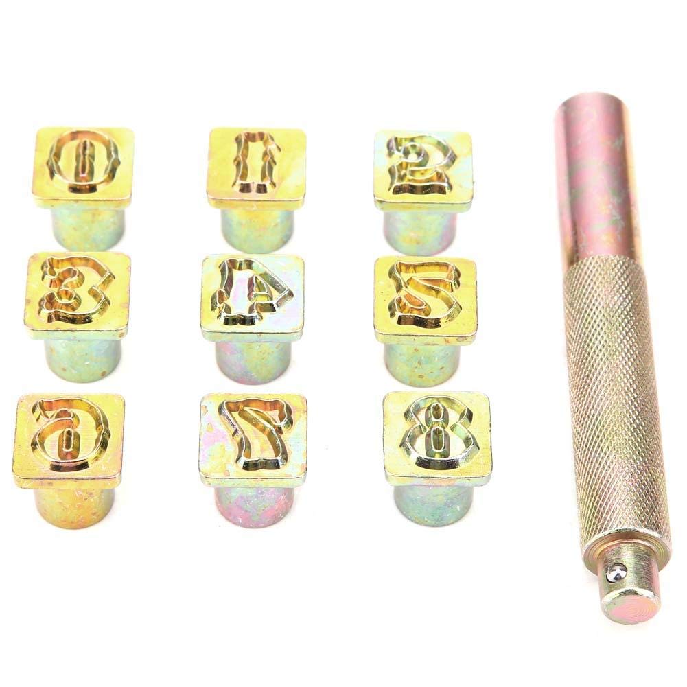 Amazon.com: 13mm Metal Stamp Punch Kit with 0-8 Number Dies for